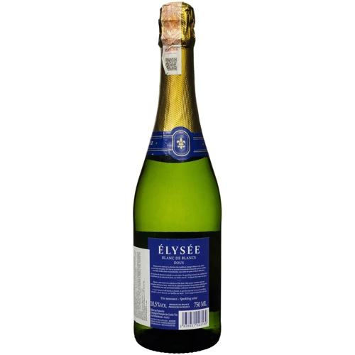 Вино ігристе Elysee Blanc De Blancs Doux солодке біле 0.75 л (FSH_3438931023169): Об'єм, л 0.75