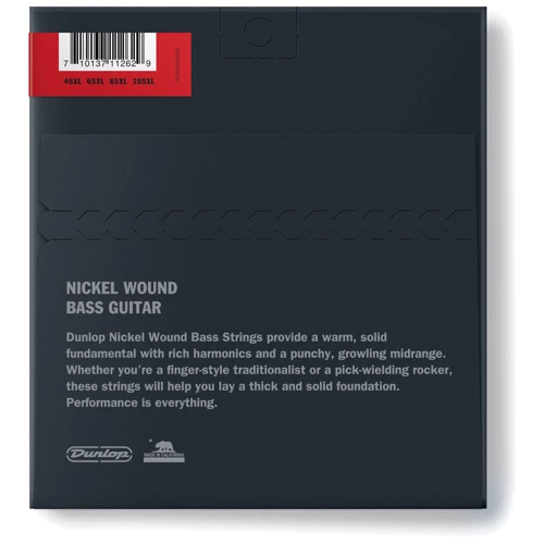 Струна для гитар Струны DUNLOP DBN45105XL NICKEL WOUND BASS 45-105 EXTRA LONG: Тип Комплект струн