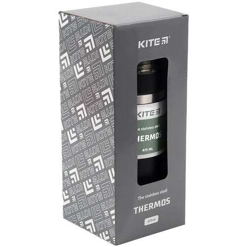 Термос Kite 473 мл, чорний (k21-320-03): Об'єм, мл 473