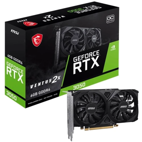 Відеокарта MSI GeForce RTX3050 6Gb VENTUS 2X OC (RTX 3050 VENTUS 2X 6G OC) UA