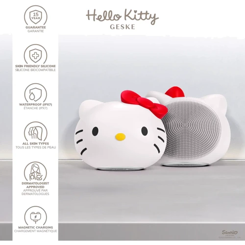 Ультразвукова щітка для обличчя GESKE Sonic Facial Brush 4в1 Hello Kitty фото 5