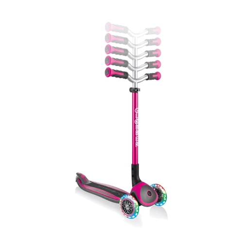 Самокат Globber серии Master Lights розовый, колеса с подсветкой, до 50кг, 4+: Максимальная допустимая нагрузка, кг 50