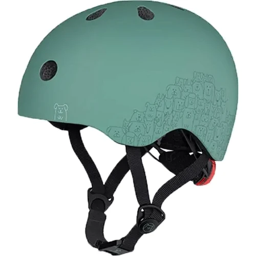 Шлем детский Scoot and Ride Зеленый с фонариком 45-51см (SR-210225-FOREST) фото 6