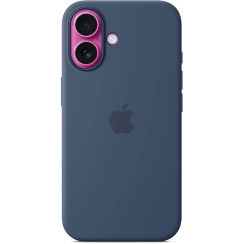 Чехол для iPhone Apple iPhone 16 Silicone Case with MagSafe - Denim (MYY23ZM/A): Материалы Силикон