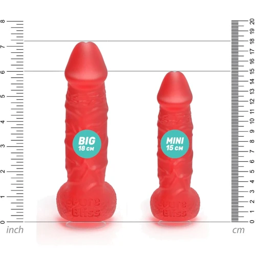 Крафтовое мыло-член с присоской Pure Bliss MINI Red, натуральное