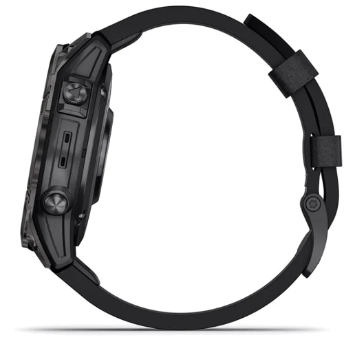 Смарт-часы Garmin Epix Pro (Gen 2) 47mm Sapphire Carbon Grey DLC Titanium with Black Leather Band (010-02803-30): Особенности С сапфировым стеклом, С большой автономностью, Водонепроницаемые, MP3-плеер, Бесконтактная оплата