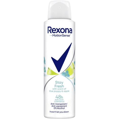 Rexona Motion Sense Stay Fresh Blue Poppy & Apple Антиперспирант-спрей Голубой мак и яблоко 150 ml