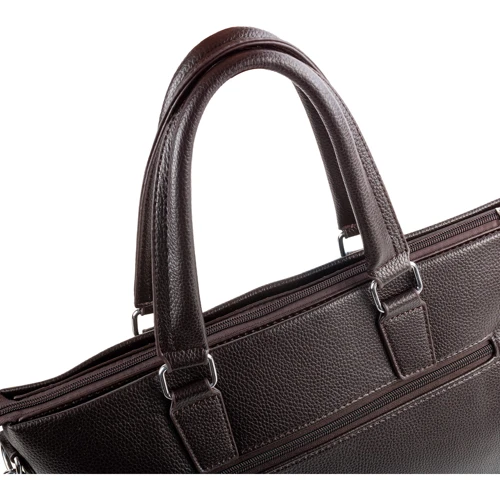 Мужская конференц-сумка Valiria Fashion коричневая (3DET869-2-10): Фактура Матовая, Зернистая