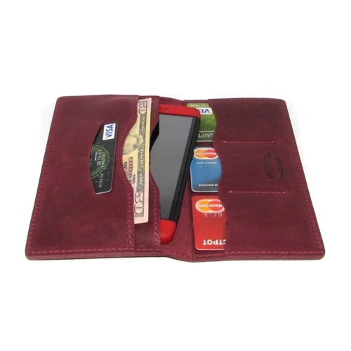 Женский кошелек DNK Leather бордовый (DNK Big Purse col.L): Тип Кошельки