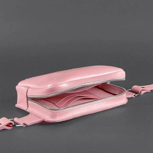 Жіноча поясна сумка Dropbag Mini BlankNote рожева (BN-BAG-6-pink-peach): Тип ручки Поясний ремінь, Без ручки