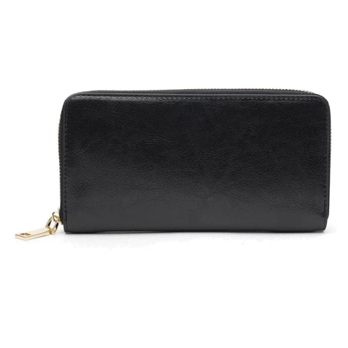 Жіночий гаманець Borsa Leather чорний (V1WLT01-black)