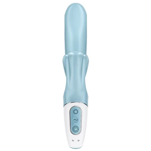 Вибратор-кролик Satisfyer Love Me Blue, гибкий, отросток с тройным кончиком