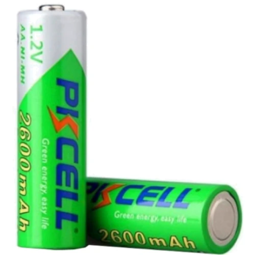 PKCELL AA 2600mAh NiMH 2шт Pre-charged Rechargeable (PC/AA2600-2BA): Ємність 2600 мАч