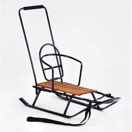 Санки плоские полозья с ручкой цвет синий (Ц18083): Производитель Noname