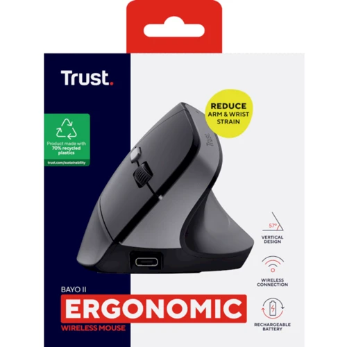 Мишка Trust Bayo 2 Ergonomic Black (25145) фото 8