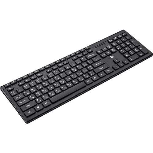 Клавиатура 2E KS210 Slim WL (2E-KS210WB) Black: Тип клавиатуры стандартная