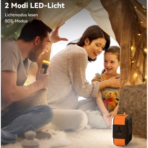Зарядна станція FlashFish A101 120W 26400mAh 98Wh Portable Power Station: Роз'єми для підзарядки Заряджання від сонячної панелі, Заряджання від мережі, Заряджання від автомобіля