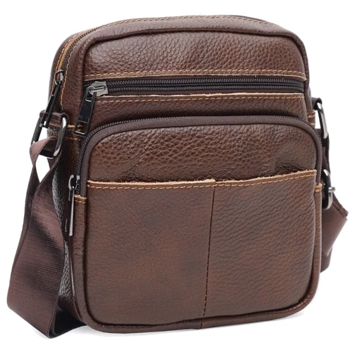 Мужская сумка через плечо Keizer коричневая (K1230br-brown)