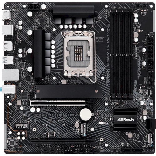 ASRock B760M PG LIGHTNING: Оперативная память 4xDDR5 7200+ МГц, до 192 ГБ