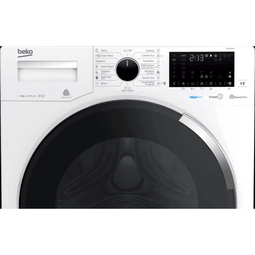 Пральна машина Beko WUE8746N: Завантаження білизни (прання), кг 8