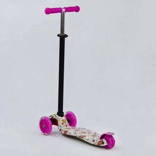 Самокат Best Scooter MAXI Квіти Біло-рожевий (А 25466 / 779-1321): Тип коліс литі