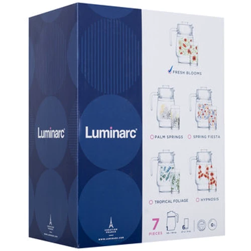Набор для напитков Luminarc AMSTERDAM FRESH BLOOMS 7 предметов (P4816): Материал Ударопрочное стекло