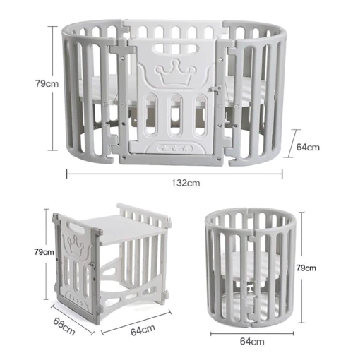 Мультифункциональная кроватка Babyhit HC-818 5 в 1 с овальным матрасом