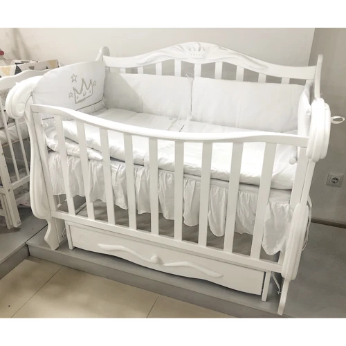 Кроватка детская Колисани Корона белый, белый