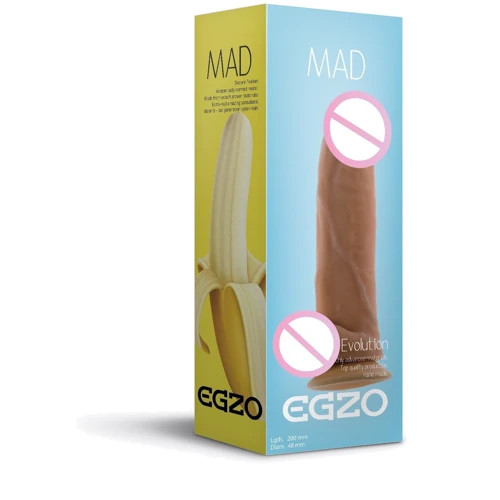 Фаллоимитатор на присоске Egzo G1550 20х4,8 см