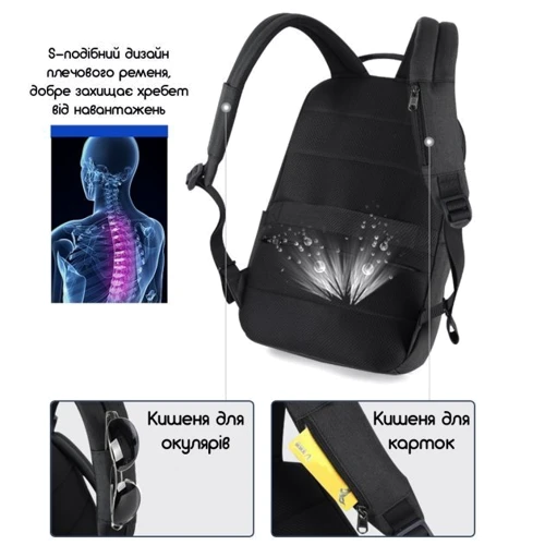 Сумка для ноутбуков Tigernu 15,6" T-B3911 Black фото 13