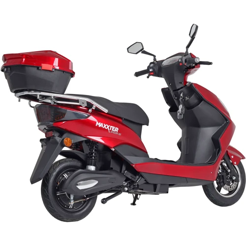 Электроскутер Maxxter SPEEDY GT, 1000Вт, красный: Особенности С багажником, Грузовой, С рулем, С сиденьем