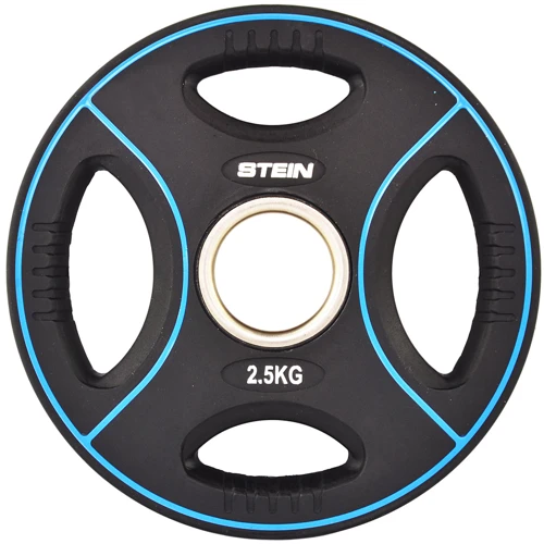 Блин для штанги и гантели Stein 2.5 кг полиуретановый черный DB6091-2.5