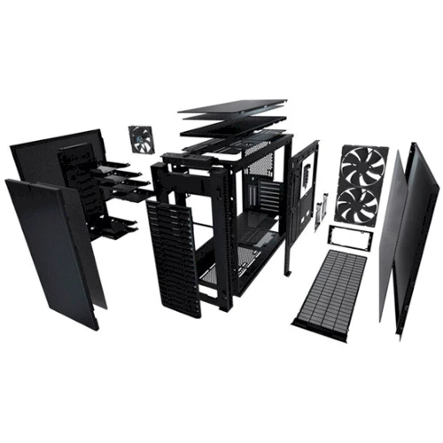 Корпус Fractal Design Define R6 USB-C Blackout (FD-CA-DEF-R6C-BKO): Матеріал передній панелі сталь