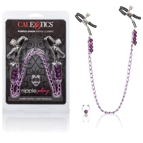 CalExotics Purple Chain Nipple Clamps зажимы для сосков