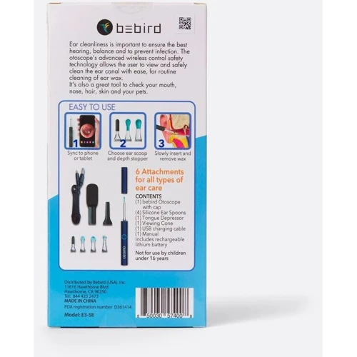 Умная ушная палочка Bebird E3 SE (With Mouth & Mouth Check function) E003.ZJ.00.2907: Тип Ушная палочка