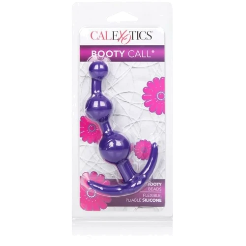 CalExotics Booty Call Booty Beads анальная елочка, 12x3.25 см, пурпурный