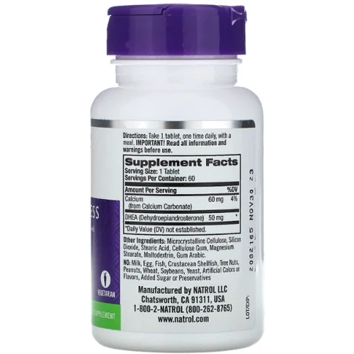 Natrol DHEA, 50 mg, 60 Tablets (NTL-16106): Форма выпуска Таблетки
