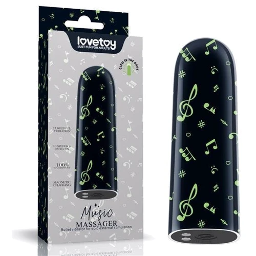 Клиторальный вибратор LoveToy Music Massager Glow In The Dark