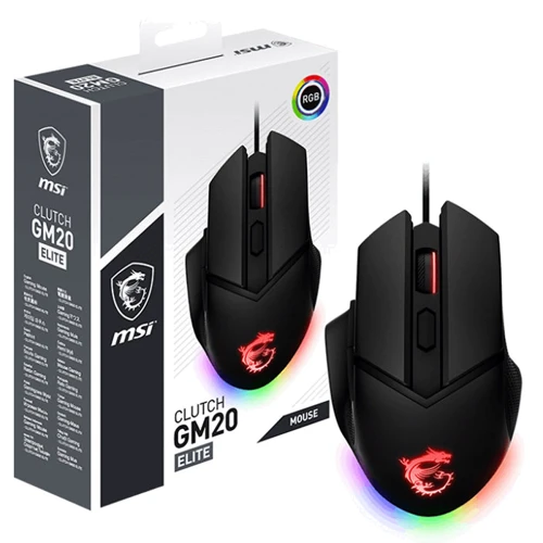 Мышь MSI Clutch GM20 Elite (S12-0401870-C54): Максимальное разрешение сенсора, dpi 6400