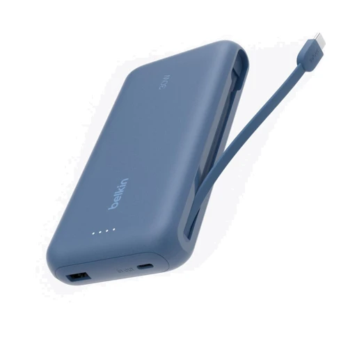 Зовнішній акумулятор Belkin Power Bank 20000mAh Integrated Cable USB-C 30W Blue (BPB024HQBL)