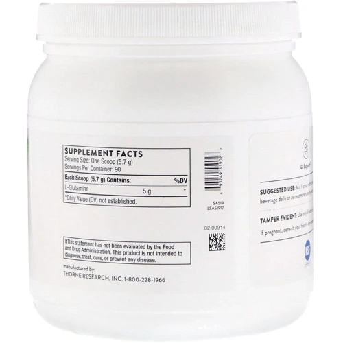 Thorne Research L-Glutamine Powder 1.1 lbs (513 g) L- глютамін: Тип глютамин