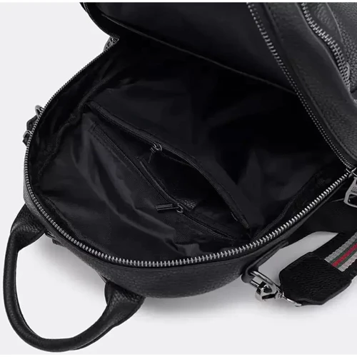 Жіночий рюкзак Ricco Grande чорний (K18095bl-black): Фактура Тканая, Зернистая, Матовая