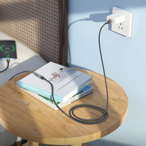 Кабель Hoco Cable USB-C to USB-C U107 Female 3A 1.2m Black фото 4