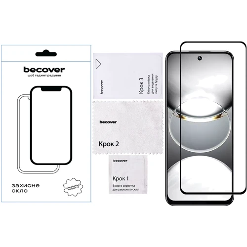 BeCover Tempered Glass Black for Tecno Spark 30 (KL6) (712500)