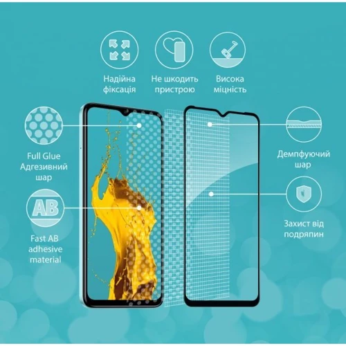 Аксесуар для смартфона Piko Tempered Glass Full Glue Black for Tecno Spark Go 2023: Матеріал стекло