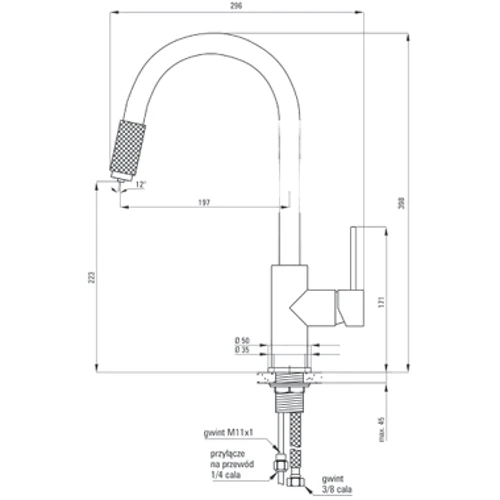 Смеситель для кухонной мойки Deante Aster BCA B64M