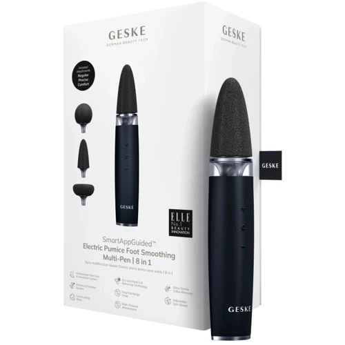 Шлифувальна пилка для стоп з додатковими насадками GESKE Electric Pumice Foot Smoothing Multi-Pen 8в1 black