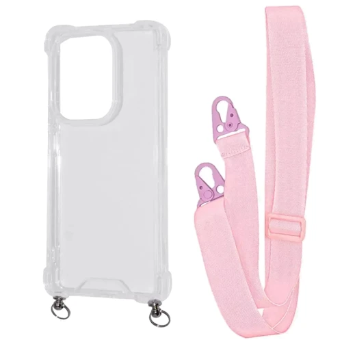 Аксессуар для смартфона WAVE Clear Case with Strap Pink Sand for Xiaomi Redmi Note 13 Pro 4G / Poco M6 Pro 4G