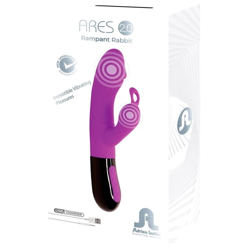 Вибратор-кролик Adrien Lastic Ares 2.0 с петелькой для пальца, перезаряжаемый