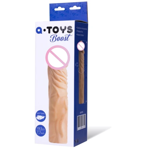 Насадка на член Toyfa A-Toys SoftSkin Boost 7.7"